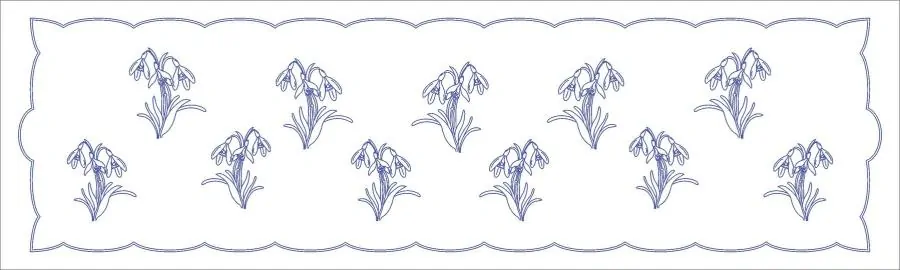 E36 štola 150x45 cm plátno
