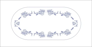 OT14 Ubrus 75x35 cm - ovál - tesilen bílý
