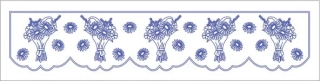 S33   krajka do poliček nebo na parapet okna 100x25 cm