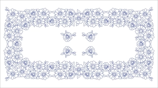 K232 ubrus 50x90cm, plátno